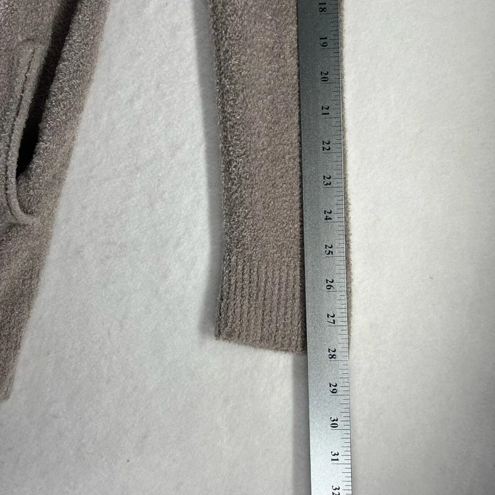 Barefoot Dreams Cardigan Womens M Cozychic Lite Open Front Long Sleeve Beige - Picture 7 of 10